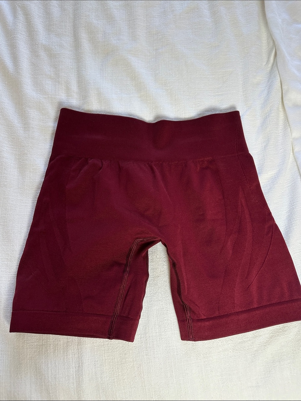 Oner Active Maroon High-Waist Bike Shorts